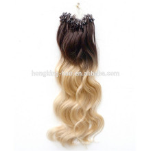 New Premium ombre two tone micro beads hair weave micro ring loop hair weave